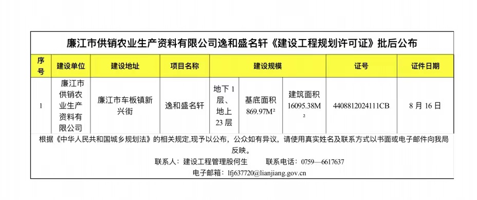 廉江市供销农业生产资料有限公司逸和盛名轩《建设工程规划许可证》批后公布.jpg
