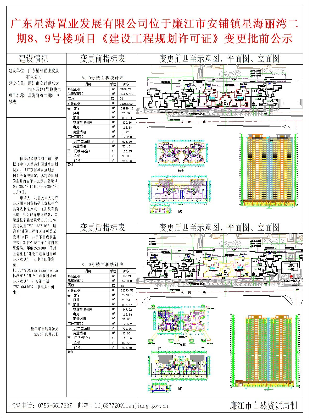 广东星海置业发展有限公司位于廉江市安铺镇星海丽湾二期8、9号楼项目《建设工程规划许可证》变更批前公示.jpg