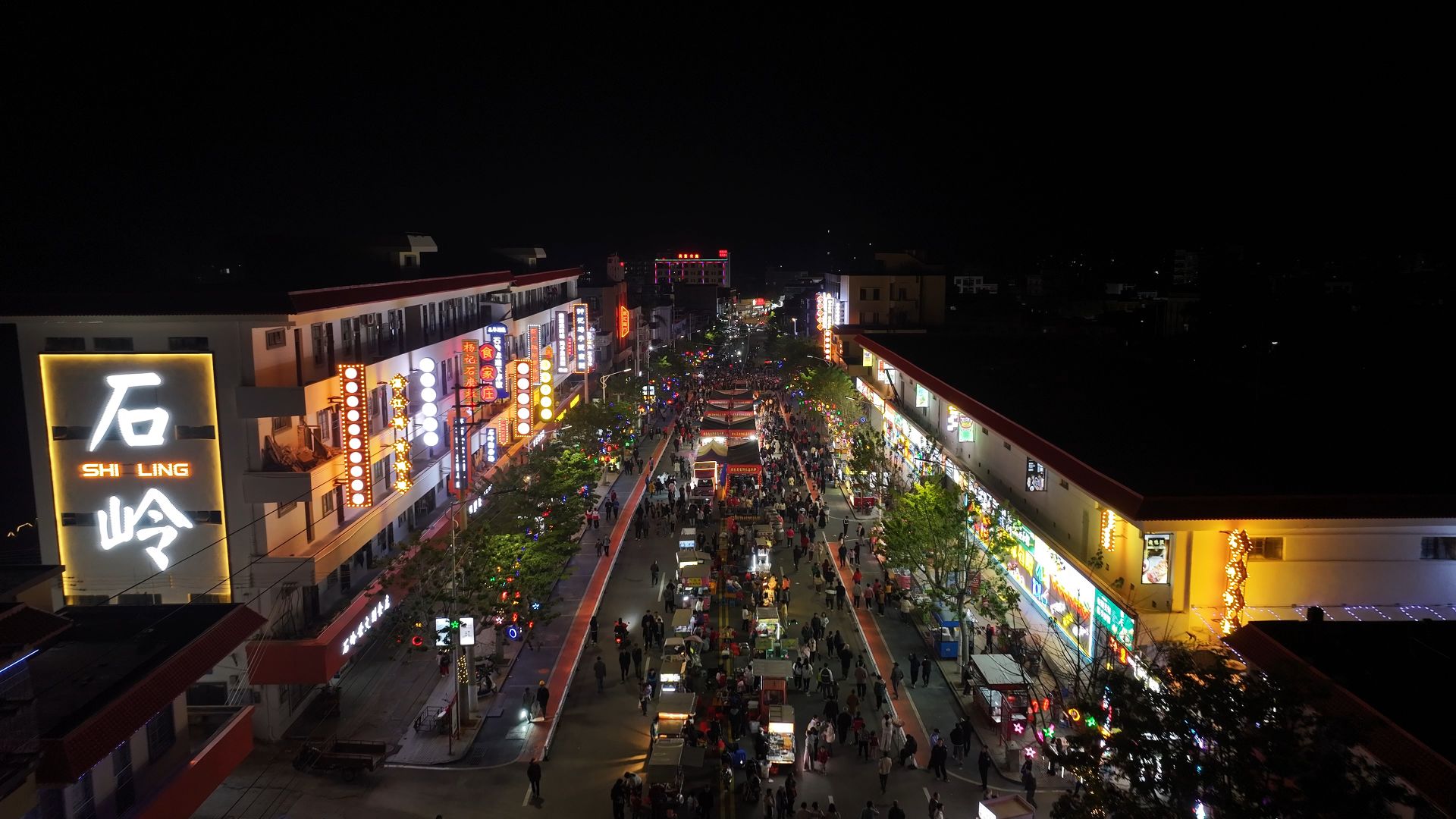 廉江市石岭镇广胜路美食节夜景.jpeg
