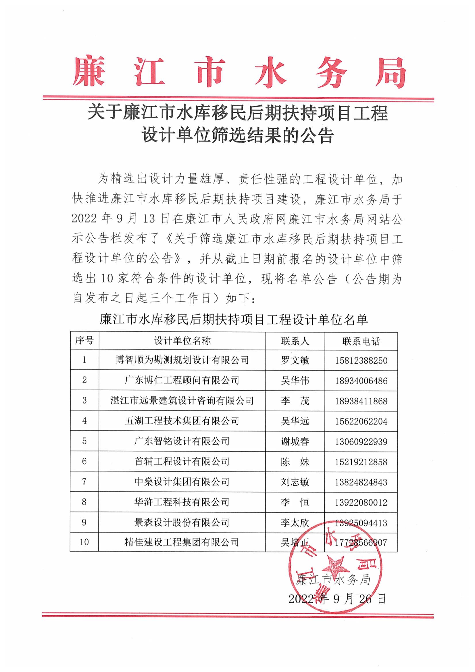 关于廉江市水库移民后期扶持项目工程设计单位筛选结果的公告_00.jpg